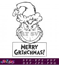 Merry Grinchmas Christmas Holiday Printable Design SVG