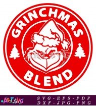 Grinch Christmas Character Cartoon Illustration Red Green SVG 2