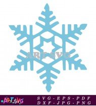 Blue Snowflake Christmas Ornament Design For Holidays SVG