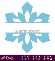 Blue Snowflake Winter Holiday Design Printable SVG 3