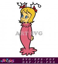 Cindy Lou Who Ornament Christmas Design SVG