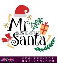 Mr. Santa Christmas Ornament Design For Holiday SVG 2