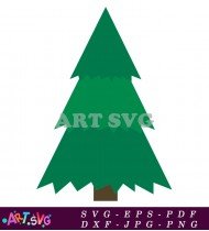 Simple Green Christmas Tree Decoration Ornament SVG 2