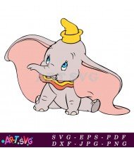 Disney Dumbo Cartoon Character Happy Cute Image SVG