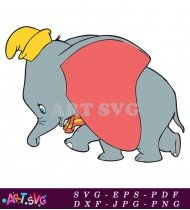 Cartoon Dumbo With Big Ears Character Images SVG