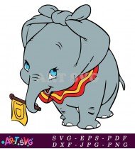 Baby Elephant With Blue Eyes Image SVG