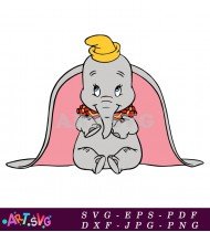 Cute Elephant Baby Cartoon Illustration SVG