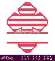 Free Vector Red and White Striped Egg SVG 1