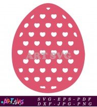 Red Strawberry Easter Egg Shape Design Free SVG