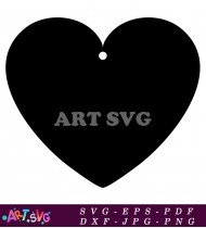 Black Heart Silhouette Design for Cardmaking SVG