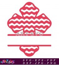 Pink Striped Easter Egg SVG Design