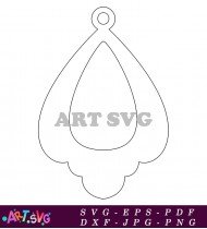 Simple Teardrop Shaped Outline For Crafts SVG