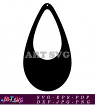 Black Easter Egg Silhouette Shape Clip Art SVG