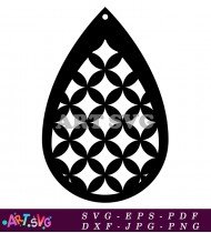 Black And White Geometric Easter Egg Shape SVG