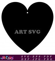 Black Heart Shaped SVG Cut File