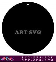 Black Circle Easter SVG Cut File