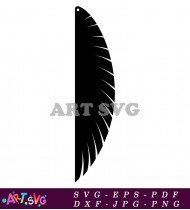 Black Silhouette Tropical Palm Leaf SVG