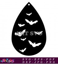 Bat Silhouette Easter Egg Ornament Printable SVG