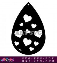 Heart Pattern Easter Egg Ornament Printable SVG