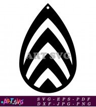 Black and White Arrow Geometric Design SVG 1