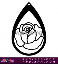 Black And White Rose SVG Cut File