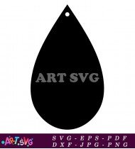 Black Teardrop Shaped SVG Design