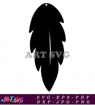 Unique Leaf Silhouette for Creative Designs SVG