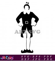 Buddy The Elf Christmas Movie Character Silhouette SVG 2