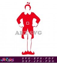 Buddy The Elf Christmas Movie Character Silhouette SVG 4