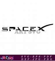 Black And White SpaceX Logo SVG