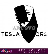 Tesla Motors Logo In Black And White SVG