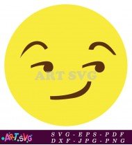 Winking Yellow Emoji Face With Closed Eyes SVG