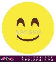 Yellow Smiling Emoji Face With Closed Eyes SVG