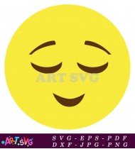 Yellow Smiley Face With Winking Eyes SVG 1