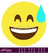 Yellow Smiling Emoji Face With Open Mouth SVG