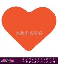 Orange Red Heart Emoji Love Symbol SVG