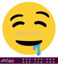 Emoji With Eyebrow Raised Smirking SVG