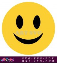 Yellow Emoji With A Basic Frown SVG