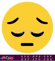 Yellow Emoji With Frown And Winking Face SVG