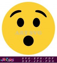 Yellow Emoji Face With Open Mouth SVG