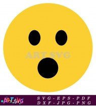 Emoji Face With Open Mouth Wide Eyes SVG 1