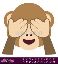 Monkey Emoji See No Evil Eyes Closed SVG 1