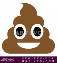 Happy Poop Emoji Face Smile Cartoon SVG