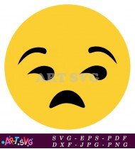 Sad Emoji Face Expression Cartoon SVG 1