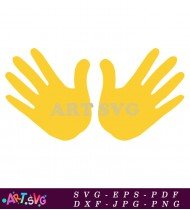 Yellow Hand Open Gesture Emoji SVG