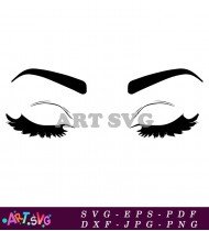 False Eyelashes Makeup Dramatic Lashes Beauty Look SVG