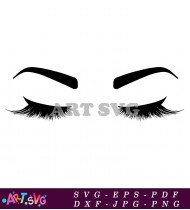 Dramatic Long Eyelashes Makeup False Eyelash Beauty SVG