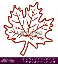 Maple Leaf Fall Autumn Illustration Vector SVG