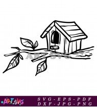 Fall Birdhouse Cut File SVG Design