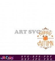 Happy Autumn Pumpkin Fall Decor Sign SVG 2